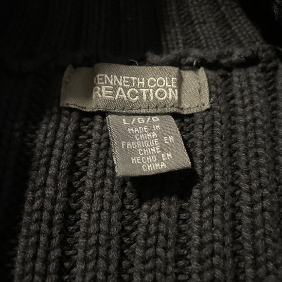 Kenneth Cole mock neck sweater black size large - Picture 7 of 8